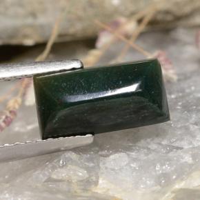 Eliotropio naturale verde da 1,65 ct, baguette, opaco