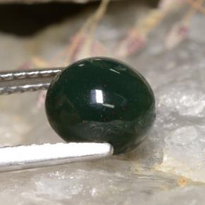 Eliotropio naturale verde da 2,00 ct, taglio rotondo, opaco