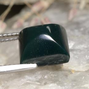 Eliotropio naturale verde maculato da 4,25 ct, quadrato, opaco