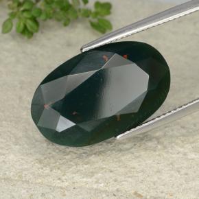 Eliotropio naturale verde da 17,58 ct, taglio ovale, opaco