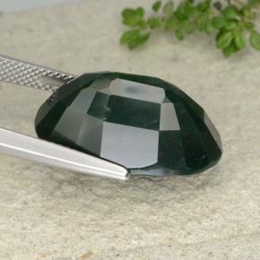 Eliotropio naturale verde da 17,58 ct, taglio ovale, opaco
