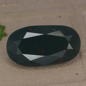 Eliotropio naturale verde da 11,46 ct, taglio ovale, opaco