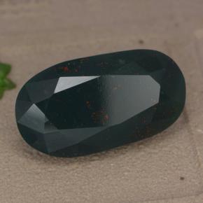 Eliotropio naturale verde da 11,46 ct, taglio ovale, opaco