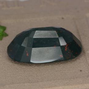 Eliotropio naturale verde da 11,46 ct, taglio ovale, opaco