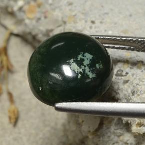 Eliotropio naturale verde da 8,69 ct, taglio rotondo, opaco