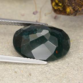 Eliotropio naturale verde da 7,94 ct, taglio ovale, opaco