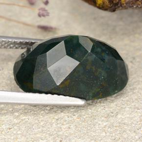 Eliotropio naturale verde da 7,73 ct, taglio ovale, opaco