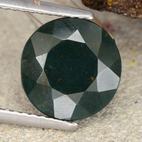 Eliotropio naturale verde da 3,86 ct, taglio rotondo, opaco