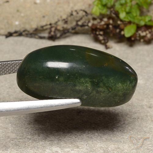 Pietra del sangue Verde con Rosso naturale da 21.80 ct, Ovale, Opaco