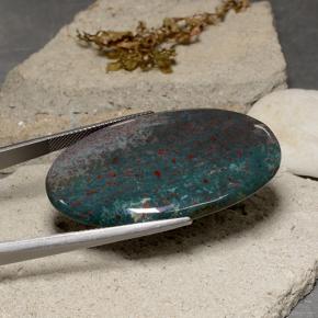 Pietra del sangue Multicolore naturale da 44.98 ct, Taglio ovale, Opaco