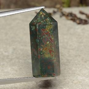 Eliotropio naturale multicolore da 14,34 ct, forma fantasia, opaco
