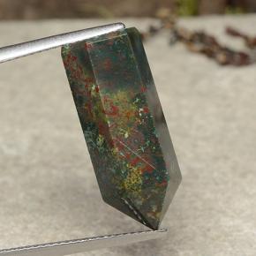 Eliotropio naturale multicolore da 14,34 ct, forma fantasia, opaco