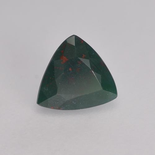 Pietra del sangue Verde scuro naturale da 0.42 ct, Taglio trillion, Opaco