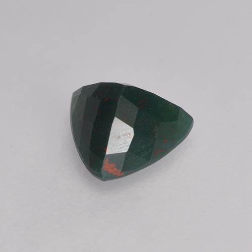 Pietra del sangue Verde scuro naturale da 0.42 ct, Taglio trillion, Opaco