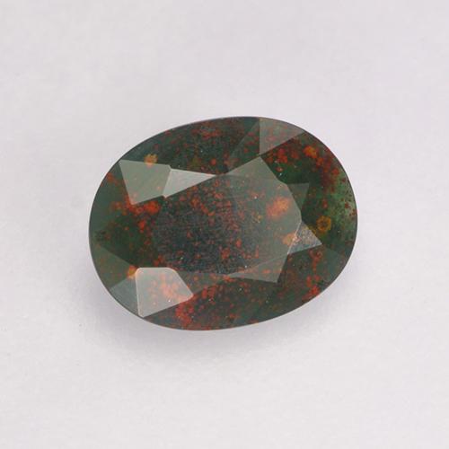 Eliotropio naturale verde da 0,31 ct, taglio ovale, opaco