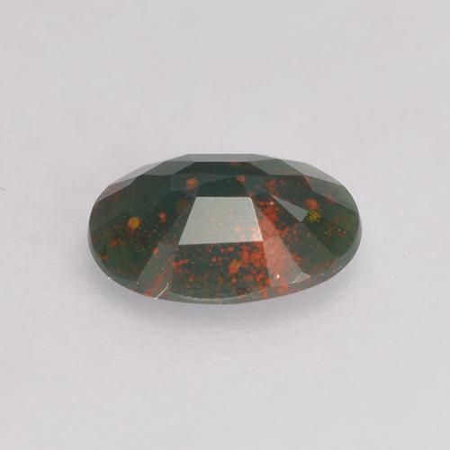 Eliotropio naturale verde da 0,31 ct, taglio ovale, opaco