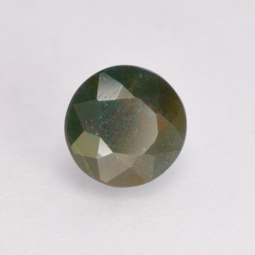 Eliotropio naturale verde da 0,33 ct, taglio rotondo, opaco