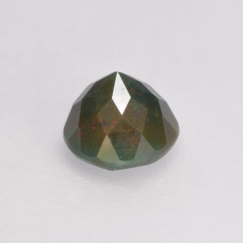 Eliotropio naturale verde da 0,33 ct, taglio rotondo, opaco