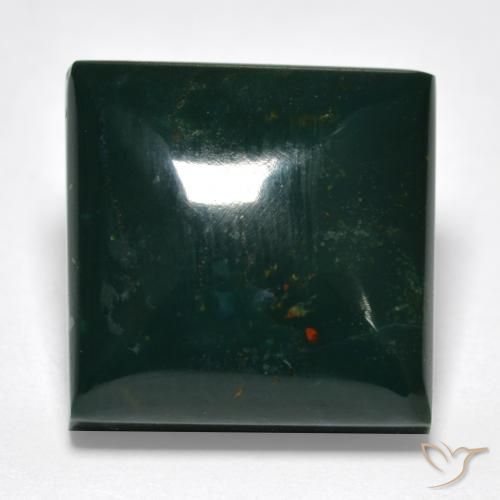 Eliotropio naturale multicolore da 9,57 ct, quadrato, opaco