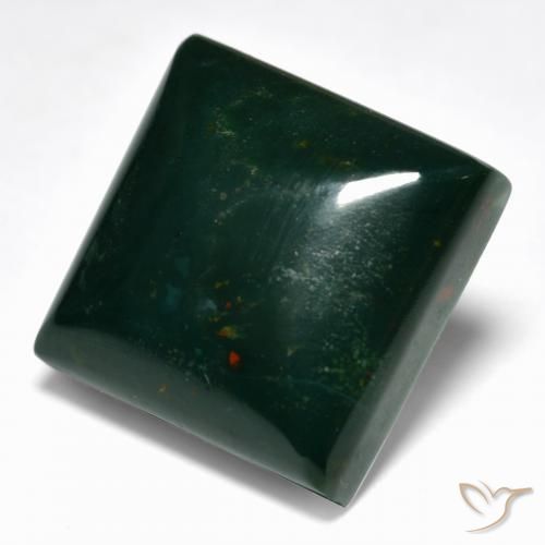 Eliotropio naturale multicolore da 9,57 ct, quadrato, opaco