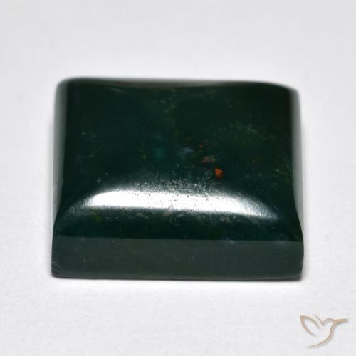 Eliotropio naturale multicolore da 9,57 ct, quadrato, opaco