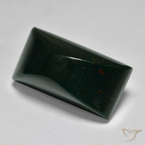 Pietra del sangue Multicolore naturale da 14.42 ct, Taglio a baguette, Opaco