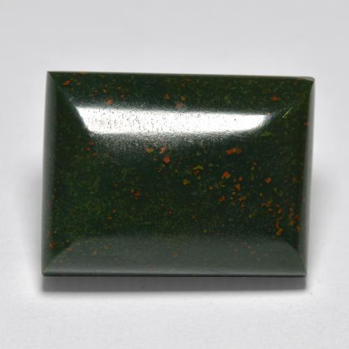 Eliotropio naturale verde da 11,99 ct, baguette, opaco