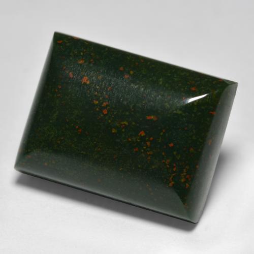 Eliotropio naturale verde da 11,99 ct, baguette, opaco