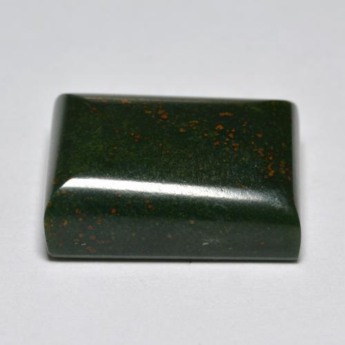 Eliotropio naturale verde da 11,99 ct, baguette, opaco