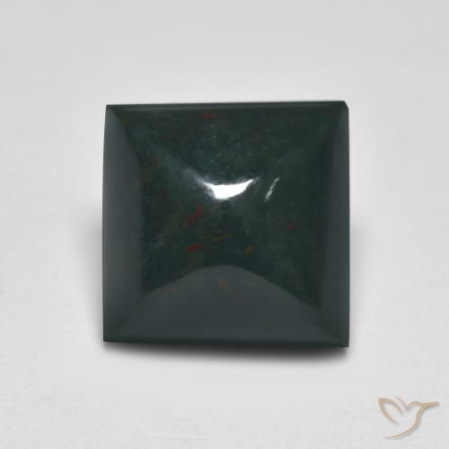 Pietra del sangue Verde scuro naturale da 6.05 ct, Quadrato, Opaco