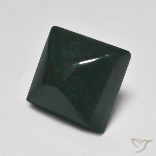 Pietra del sangue Verde scuro naturale da 6.05 ct, Quadrato, Opaco