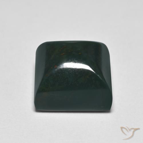 Pietra del sangue Verde scuro naturale da 6.05 ct, Quadrato, Opaco