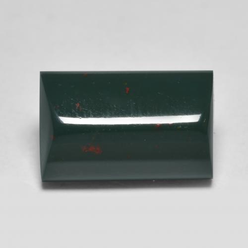 Pietra del sangue Verde scuro naturale da 4.00 ct, Taglio a baguette, Opaco