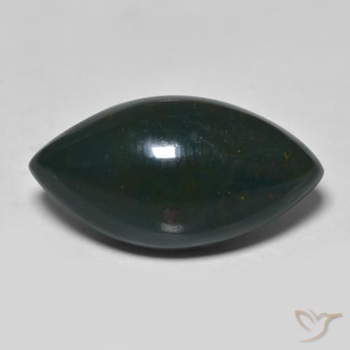 Pietra del sangue Verde foresta naturale da 9.67 ct, Taglio marquise, Opaco