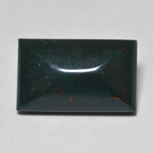 Eliotropio naturale verde da 9,16 ct, baguette, opaco