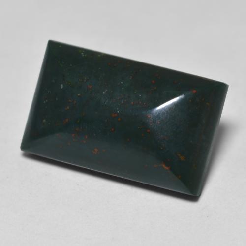 Eliotropio naturale verde da 9,16 ct, baguette, opaco