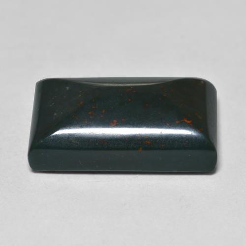 Eliotropio naturale verde da 9,16 ct, baguette, opaco