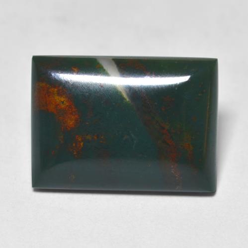 Eliotropio naturale verde da 7,25 ct, baguette, traslucido