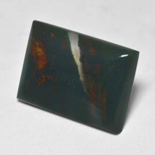 Eliotropio naturale verde da 7,25 ct, baguette, traslucido