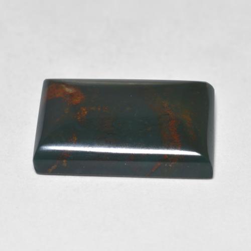 Eliotropio naturale verde da 7,25 ct, baguette, traslucido