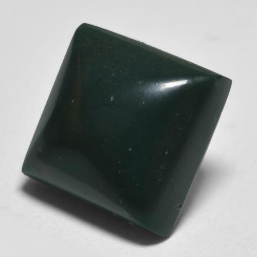 Eliotropio naturale verde da 4,41 ct, quadrato, opaco