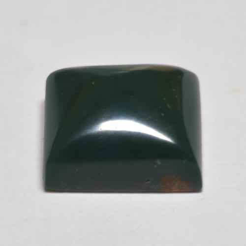 Eliotropio naturale verde da 4,41 ct, quadrato, opaco