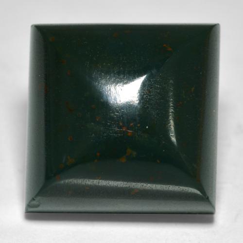 Eliotropio naturale verde da 19,49 ct, quadrato, opaco
