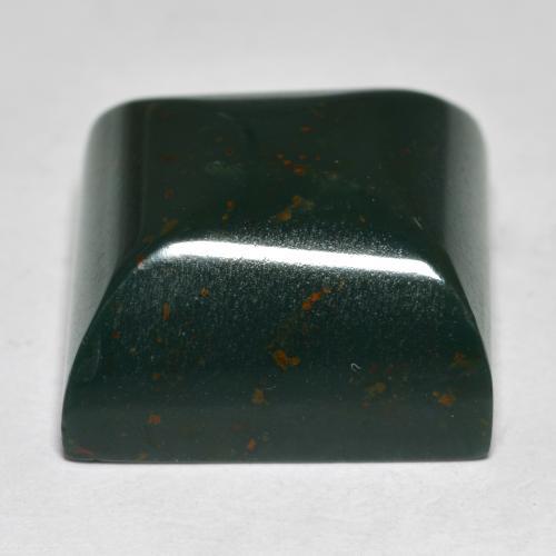 Eliotropio naturale verde da 19,49 ct, quadrato, opaco