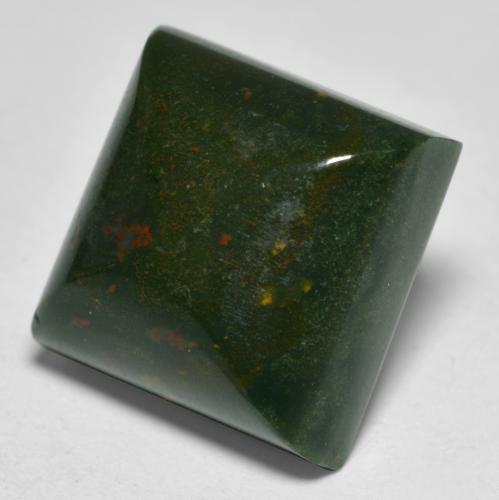 Pietra del sangue Verde e Rosso naturale da 11.21 ct, Quadrato, Opaco
