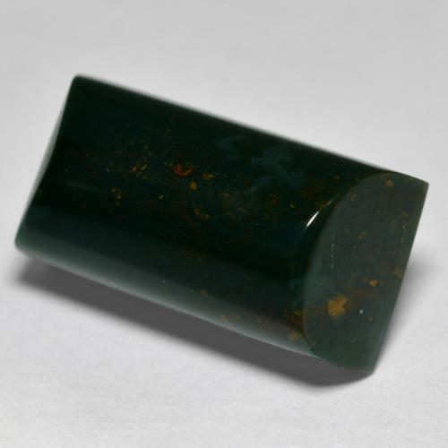 Eliotropio naturale verde da 15,25 ct, baguette, opaco