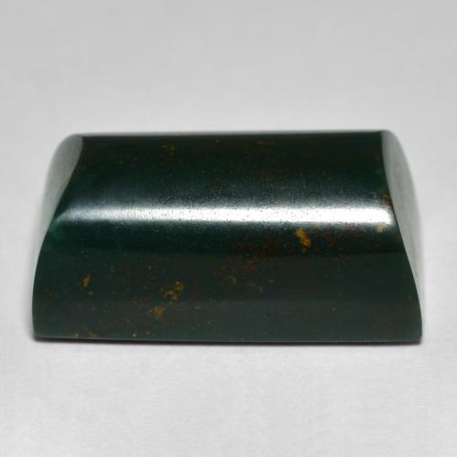 Eliotropio naturale verde da 15,25 ct, baguette, opaco