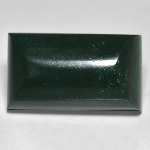 Eliotropio naturale verde da 14,66 ct, baguette, opaco