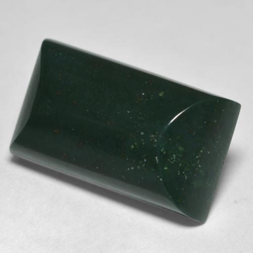 Eliotropio naturale verde da 14,66 ct, baguette, opaco