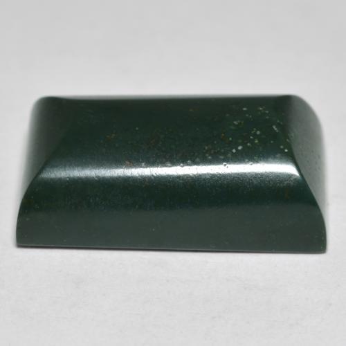 Eliotropio naturale verde da 14,66 ct, baguette, opaco